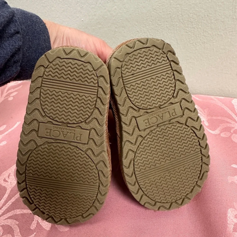 The Childrens Place Girls Toddler Chestnut Brown Faux Fur Suede Boots Size 4
